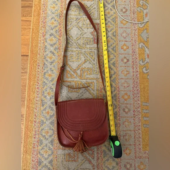 LUCKY BRAND Vintage Genuine Leather Crossbody Saddle Bag - Picture 6 of 8